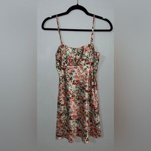 Peppermayo Satin Floral Mini Dress